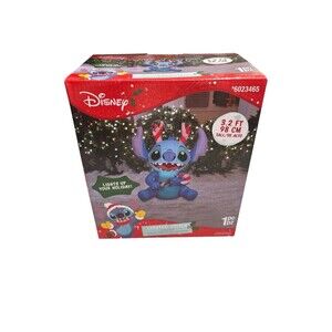 Gemmy Disney Stitch Christmas Inflatable 3.2ft Lighted Outdoor Decoration *New